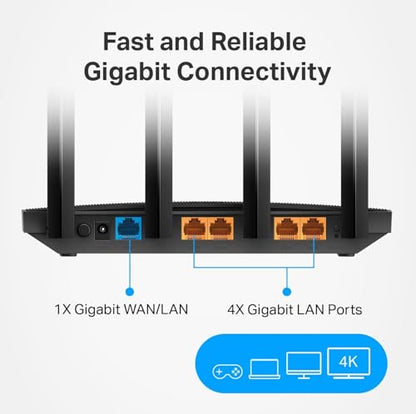 TP-Link AC1200 Gigabit WiFi Router Archer A6 Dual-Band 1167 Mbps Wireless Router