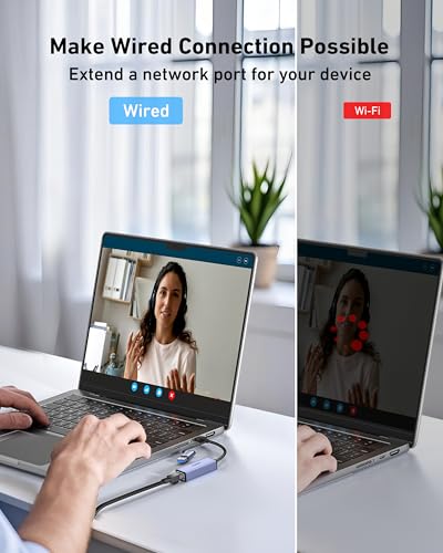 BENFEI USB 3.0 to Ethernet Adapter Model 000317grey, Ethernet, USB, Gigabit Ethernet