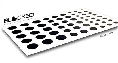 BLOCKED 57 Black Blocked101 Webcam Cover Stickers | 6 x 4 x 0.03 inches | Vinyl | Water Resistant