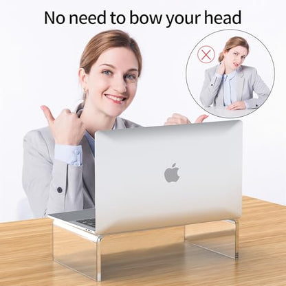 Beimu 12.5in Acrylic Monitor Stand 1 Tier Ergonomic Design