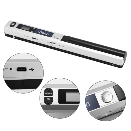 AOZBZ Portable Document Scanner JMZ161805YTWZ05293 900dpi Handheld Compact Scanner