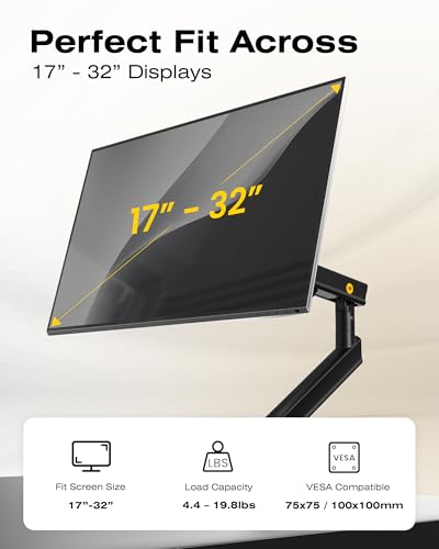 NB 32 Inch A5 Black Aluminum Tabletop Mount Articulating Monitor Arm