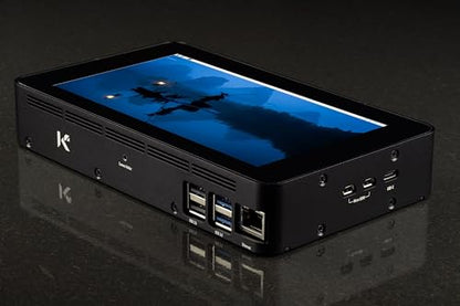 KKSB Aluminum Enclosure for Raspberry Pi 5 and 7-Inch Touchscreen with VESA Mounting Capability
