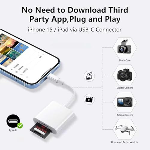 MaxRenard Dual-Slot SD Card Reader USB Type-C MicroSD Adapter