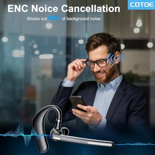 COTOE G7 Wireless Bluetooth Headset In Ear Active Noise Cancelling, Bluetooth V5.3