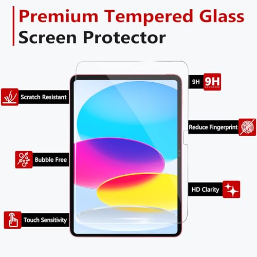 BERSEM 10.9 Inches iPad (11th / 10th Gen) Tempered Glass Screen Protector