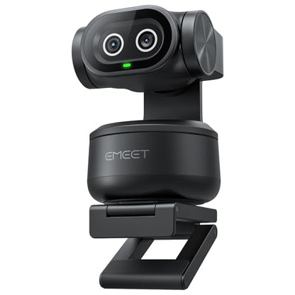 EMEET PIXY Dual-Camera AI-Powered PTZ Webcam 4K, 310° Pan, 180° Tilt, 3-Mic Array, 1/2.55'' Sony Sensor