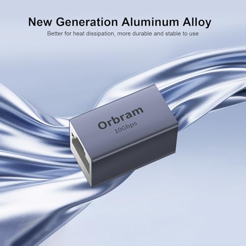 Orbram Ethernet Extender 10Gbps 5Pack Female to Female Coupler Adapter