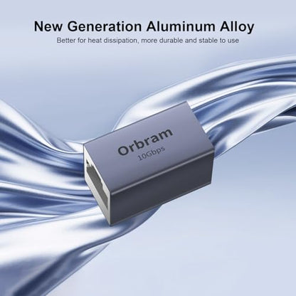 Orbram Ethernet Extender 10Gbps 5Pack Female to Female Coupler Adapter