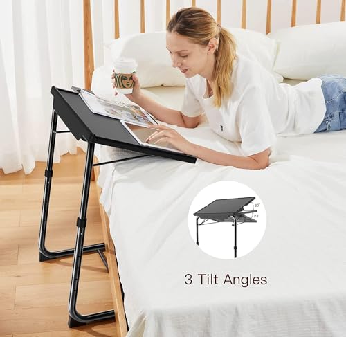 HUANUO 20.5L x 15.55W x 28.74H Adjustable TV Tray Table HNTT-B Indoor Use