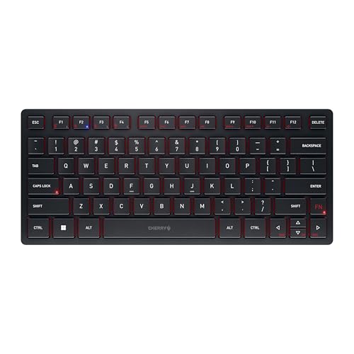 Cherry KW 9200 MINI Compact Wireless Multi-Device Keyboard Wireless and Wired Connections