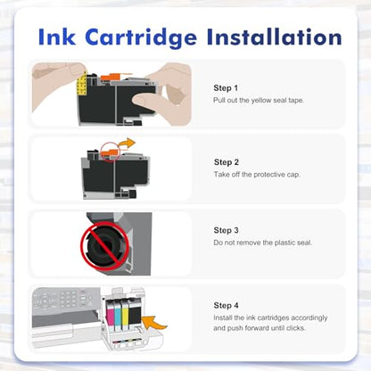 Toner Bank LC406XL Ink Cartridges 4 Pack High Yield Black Cyan Magenta Yellow
