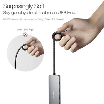 BENFEI USB Type-C Hub 5-in-1 Model BNF-USBC-0360G Aluminum USB Hub