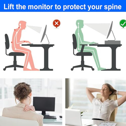 gianotter 14.1x9.64x5.9 D-3-2 Monitor Stand with Drawer and 2 Pen Holders