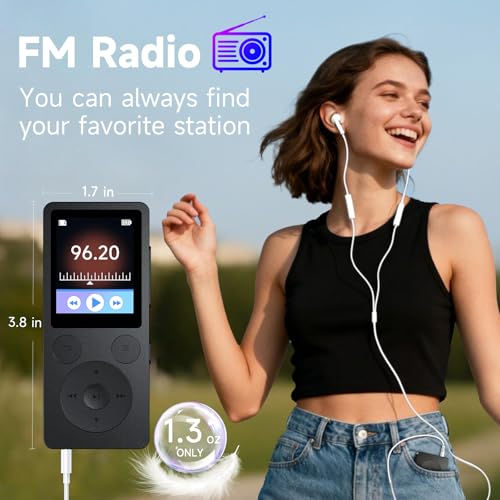 ODEJOI 64GB X91 MP3 Player 1.8" LCD Display Bluetooth 5.3