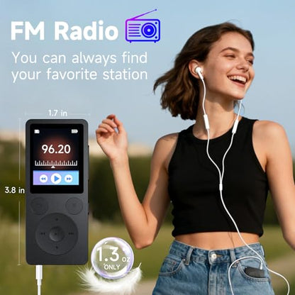 ODEJOI 64GB X91 MP3 Player 1.8" LCD Display Bluetooth 5.3