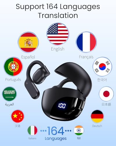 TAGRY K08 Wireless Earbuds 164 Languages Translation 13.5 Hours Battery Life Touch Control Bluetooth Audio