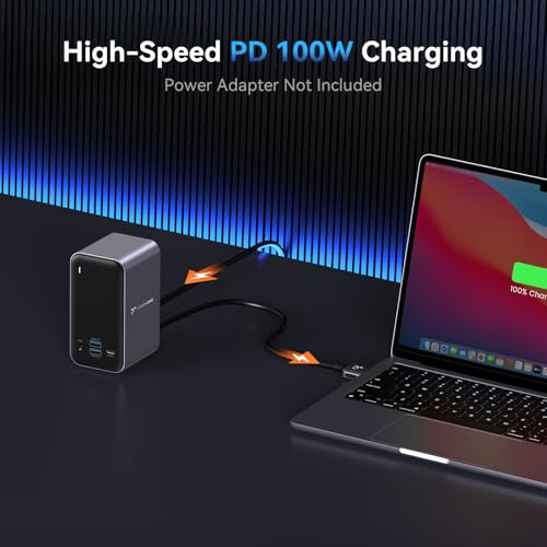 TobenONE 16-in-2 MacBook Docking Station Dual 4K@60Hz HDMI USB C