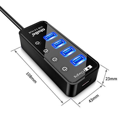 atolla 4-Port USB Hub CH-204U3-K USB 3.0 5Gbps Plastic