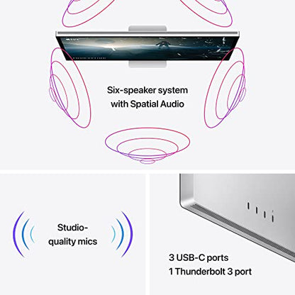 Apple 6.61 x 13.89 x 18.82 inches MYJK3LL/A 5K Display with Ultra Wide Camera and Mic Array