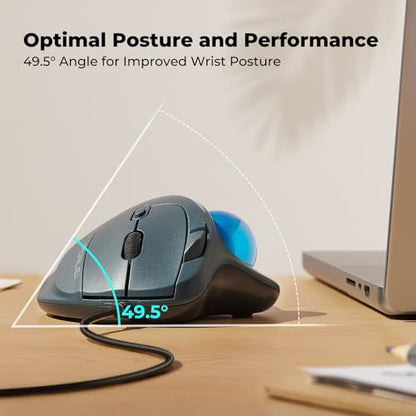 PORLEI Wired Trackball Mouse TM551 1200DPI
