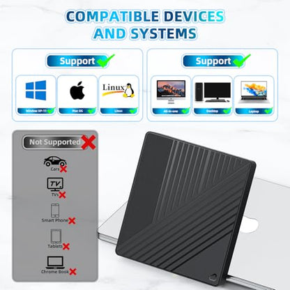 LLMHHKYK 5-in-1 External Blu-ray Drive BD051 USB 3.0 & Type-C Optical Drive