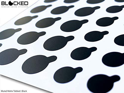 MyCamShield Black 57-Pack Tabbed Webcam Vinyl Cover - Waterproof - Matte Finish - 6 x 4 x 0.06 inches - 57 Pieces