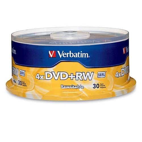 Verbatim 4.7GB 94834 Digital DVD Rewritable Media 120 Minutes 4x Silver