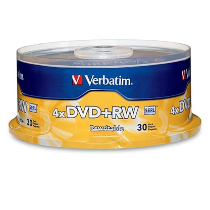 Verbatim 4.7GB 94834 Digital DVD Rewritable Media 120 Minutes 4x Silver