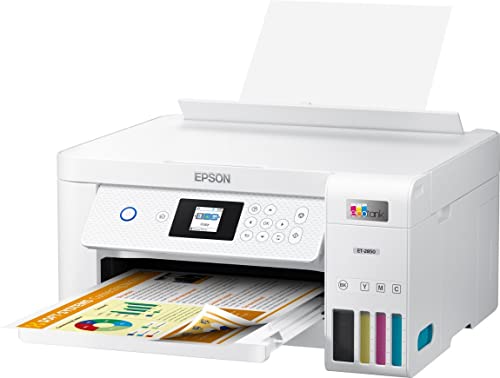 Epson EcoTank ET-2850 Wireless Color All-in-One Inkjet Printer, 4800 x 1200 dpi, Auto Duplex