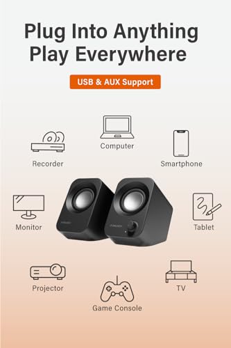 FUNLOGY 14W Bookshelf Speaker FUNLOGY Speaker AUX Black