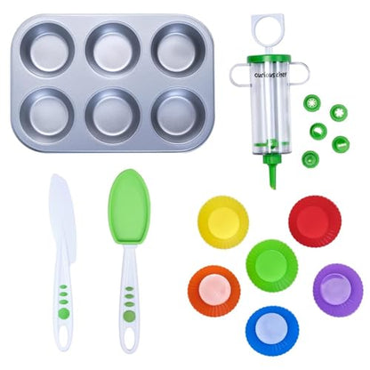 Curious Chef 16 Count TCC50165 Kids Baking Supplies Non Stick Dishwasher Safe
