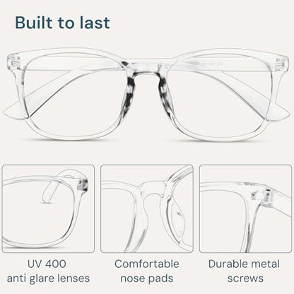Gaoye Medium 012X Full Rim Blue Light Filtering Glasses, Anti-UV, Polycarbonate Lenses, TR90 Frame