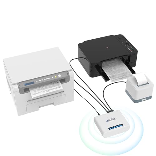 xiiaozet USB Port 3 Units Network Print Server 3.94 x 2.76 x 1.18 inches