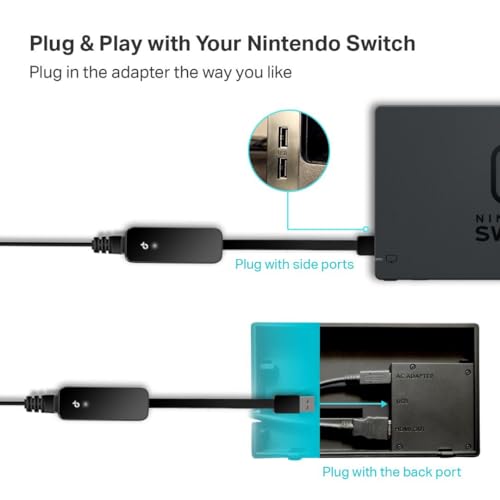 TP-Link USB to Ethernet Adapter UE306, Gigabit Ethernet, USB 3.0, Black, 2.8"L x 1"W x 0.6"H