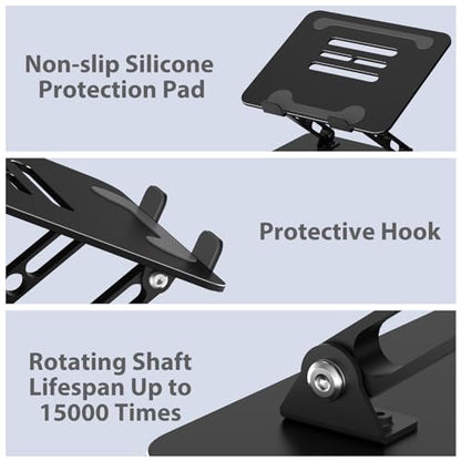 Gogoonike Adjustable Ergonomic Laptop Stand ZB-1688 Black Portable