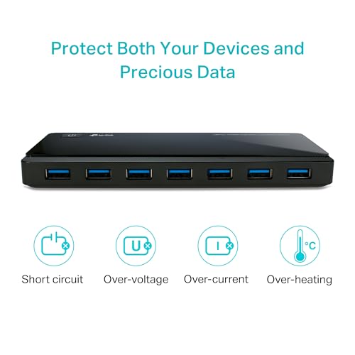 TP-Link 7-Port USB 3.0 Data Hub with Smart Charging Technology UH720