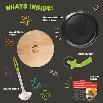 MasterChef Junior Pizza Cooking Set 56301 1 Count Cooking Tools Kitchen Supplies