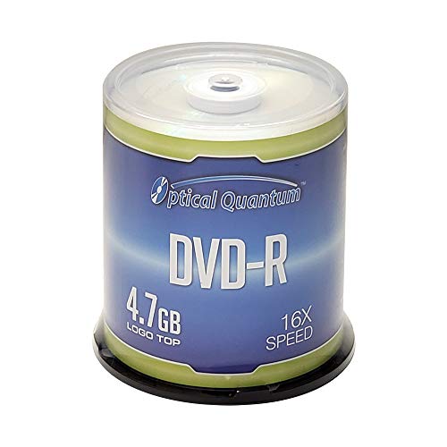 Optical Quantum 4.7GB OQDMR16LT-BX 16x DVD-R Recordable Media 100 Count