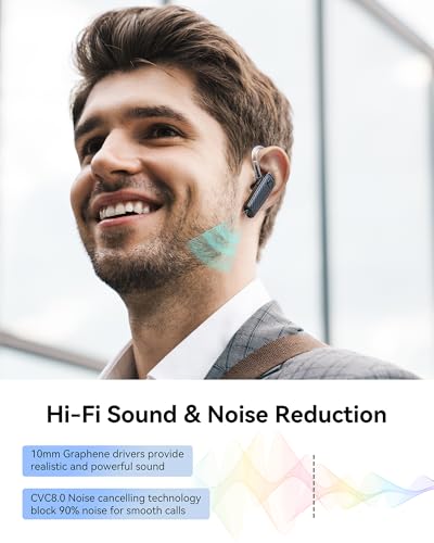 MQQC S525-black Bluetooth 5.1 Wireless Earpiece with Noise Cancellation