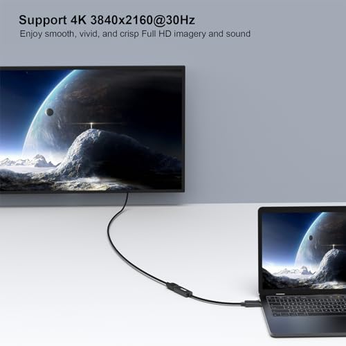 BENFEI 4K DisplayPort to HDMI Adapter 3840x2160@30Hz Male to Female Compact Converter