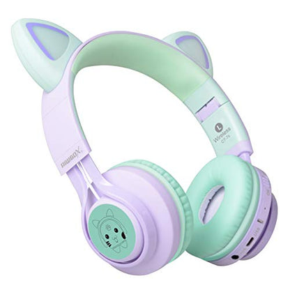 Riwbox CT-7S Wireless Headphones 40mm Speaker Bluetooth 5.3 Cat Ear Design On-Ear