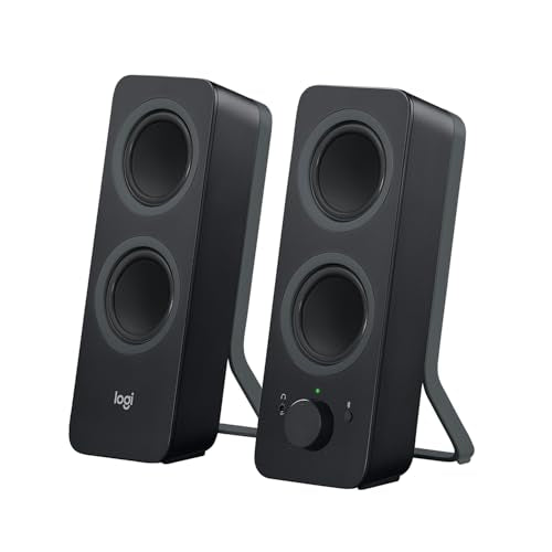 Logitech Z207 2.0 Stereo Computer Speakers Black 10 Watts Bluetooth 4.2 Tabletop Mount