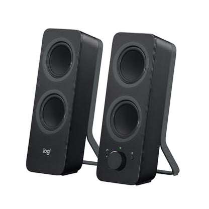 Logitech Z207 2.0 Stereo Computer Speakers Black 10 Watts Bluetooth 4.2 Tabletop Mount