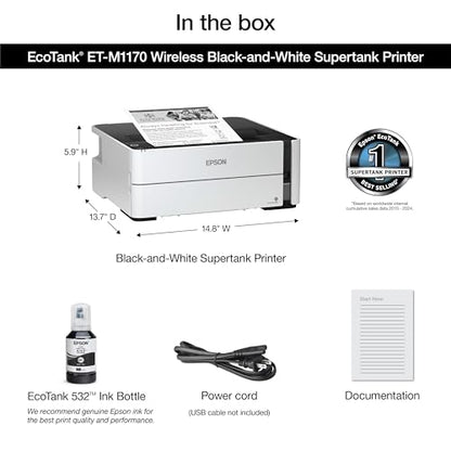 Epson EcoTank ET-M1170 Wireless Monochrome Multifunction Printer