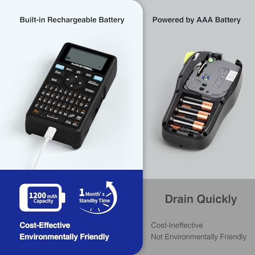 SUPVAN E11 203dpi Thermal Label Printer, Monochrome, Bluetooth, Portable