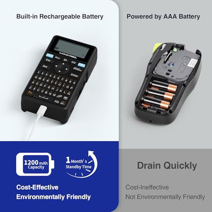 SUPVAN E11 203dpi Thermal Label Printer, Monochrome, Bluetooth, Portable