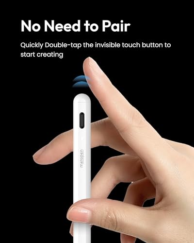 Metapen 15g ME-APP152 Capacitive Stylus for iPad, 1 Count, 6.53x0.35x0.35 inches, 30-Minute Charging, Lithium-Ion