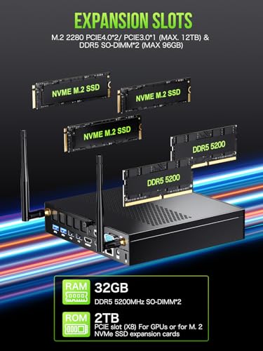 GMKtec Mini PC K10 Intel Core i9 13900HK 5.4GHz 32GB DDR5 1TB SSD 4K 60Hz Mini Computer