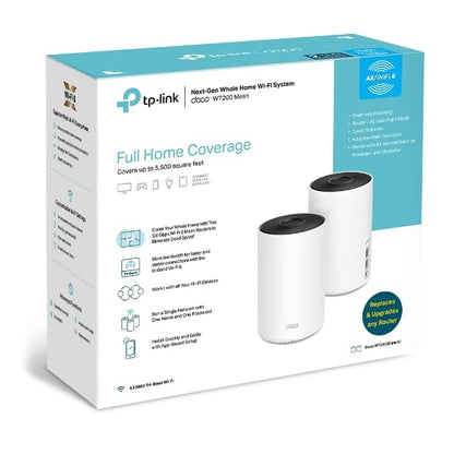 TP-Link 5500 sq. ft. Deco W7200 Tri-Band Wi-Fi 6 Router 1000 Mbps